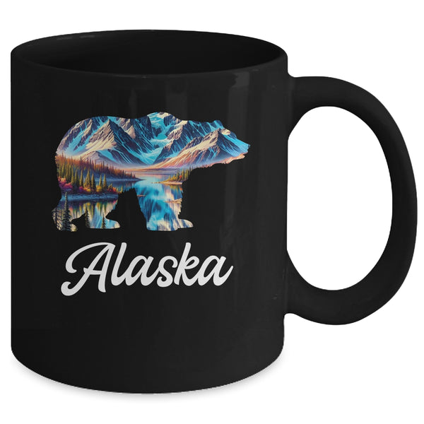 Alaska Mountains Bear Alaskan Lover Souvenir Vacation Trip Ceramic Mug 11oz  15oz