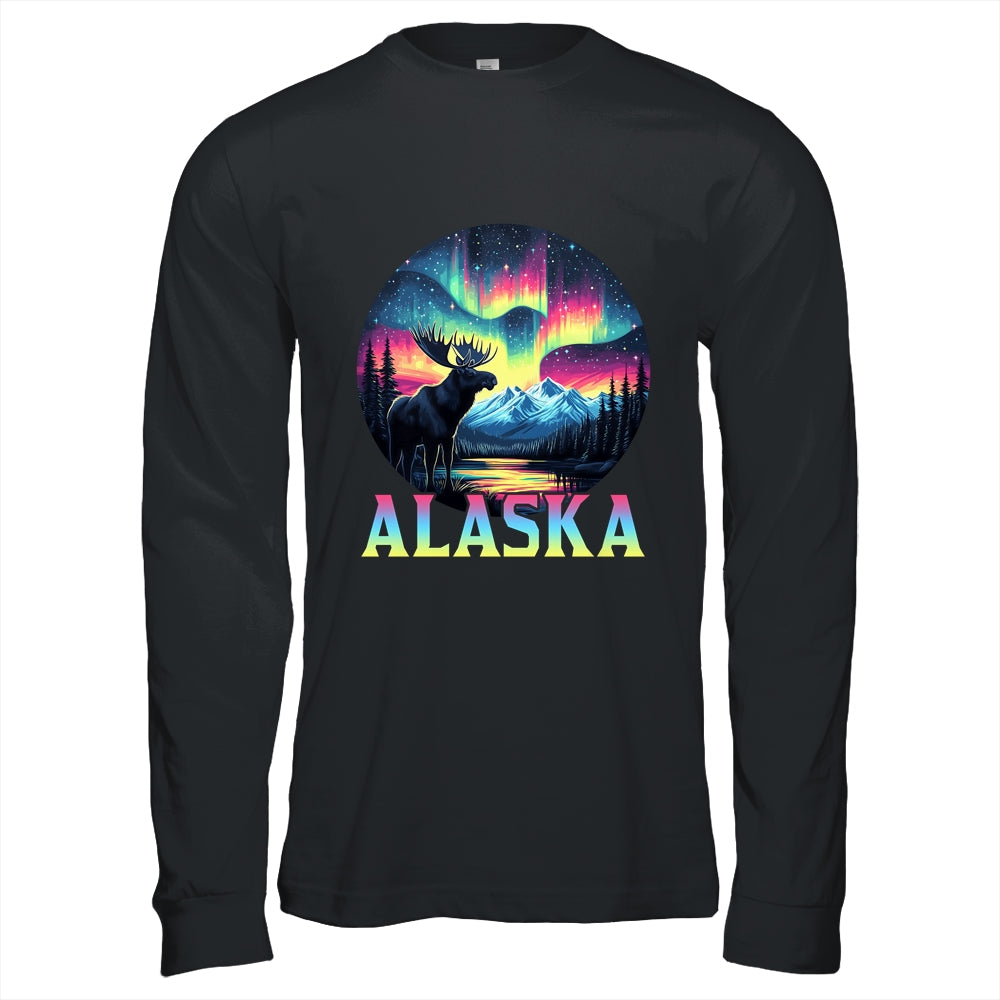 Alaska Northern Lights Aurora Viewing Alaska Vacation Moose Shirt & Hoodie | teecentury