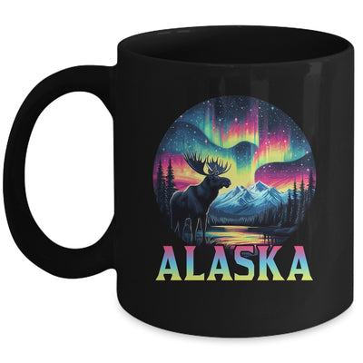 Alaska Northern Lights Aurora Viewing Alaska Vacation Moose Mug | teecentury
