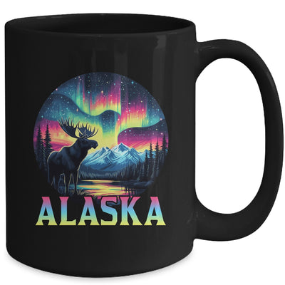 Alaska Northern Lights Aurora Viewing Alaska Vacation Moose Mug | teecentury
