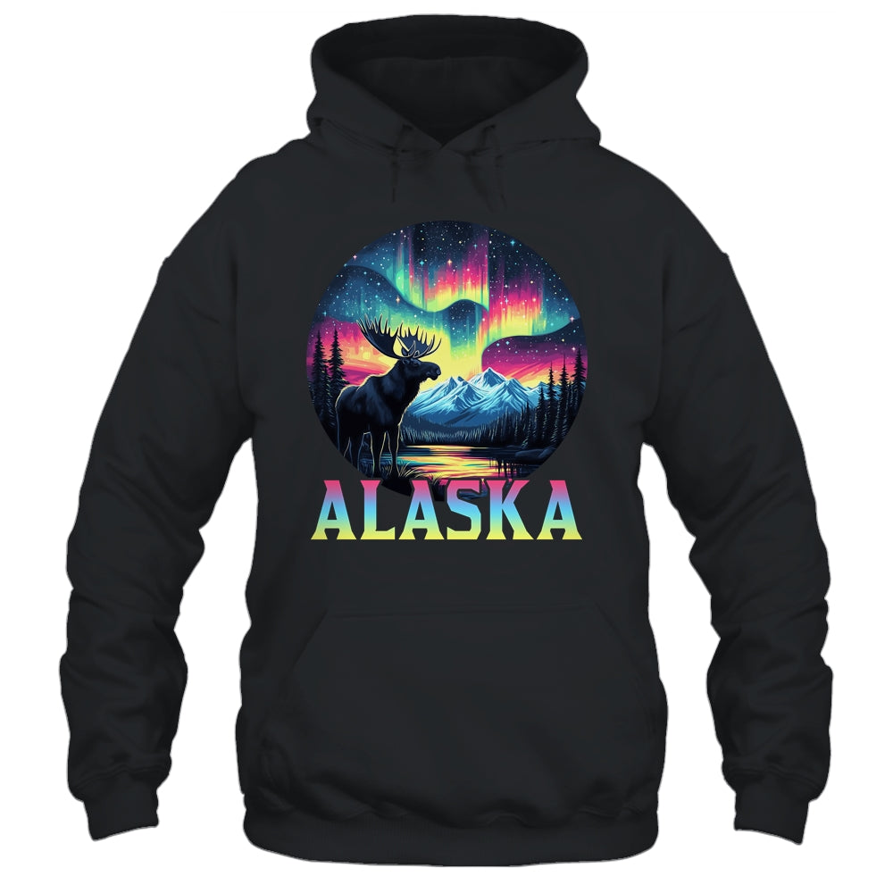 Alaska Northern Lights Aurora Viewing Alaska Vacation Moose Shirt & Hoodie | teecentury