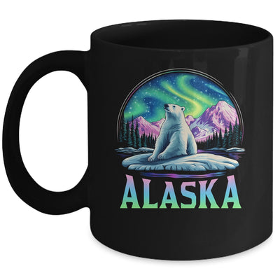 Alaska Northern Lights Aurora Viewing Bear Vacation Trip Mug | teecentury