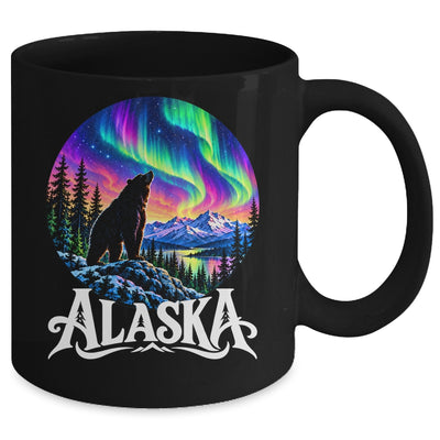 Alaska Northern Lights Aurora Viewing Bear Vacation Vintage Mug | teecentury