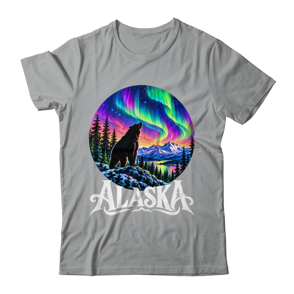 Alaska Northern Lights Aurora Viewing Bear Vacation Vintage Shirt & Hoodie | teecentury