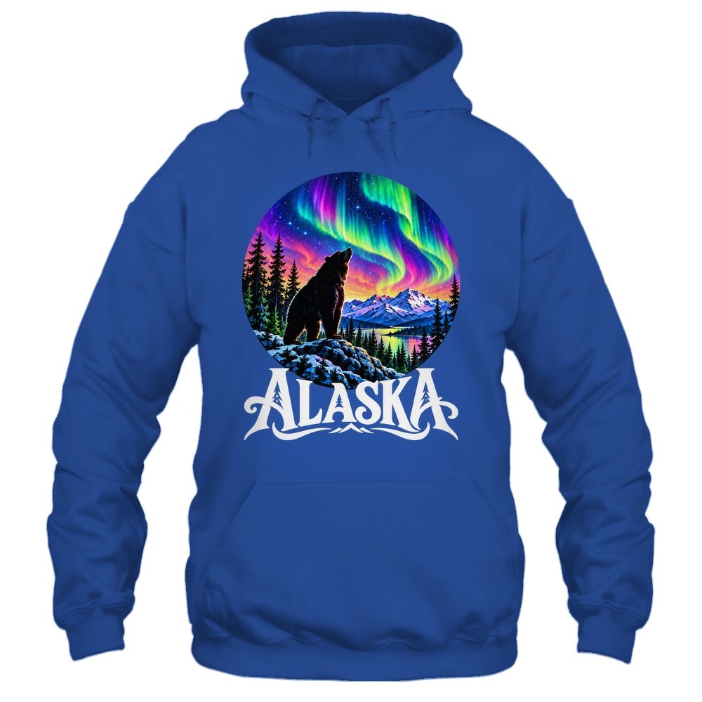Alaska Northern Lights Aurora Viewing Bear Vacation Vintage Shirt & Hoodie | teecentury