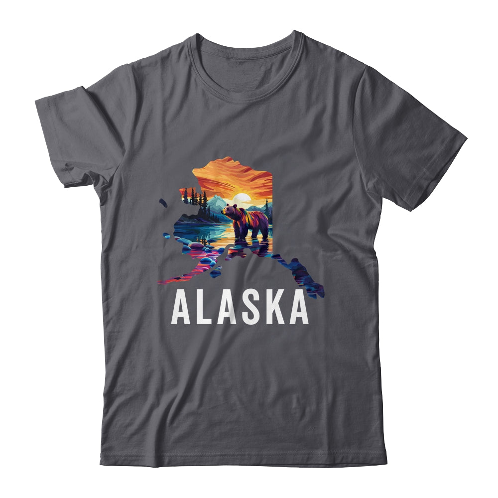 Alaskan Bear Animal Alaska Map Souvenirs Vacation Vintage Shirt & Hoodie | teecentury