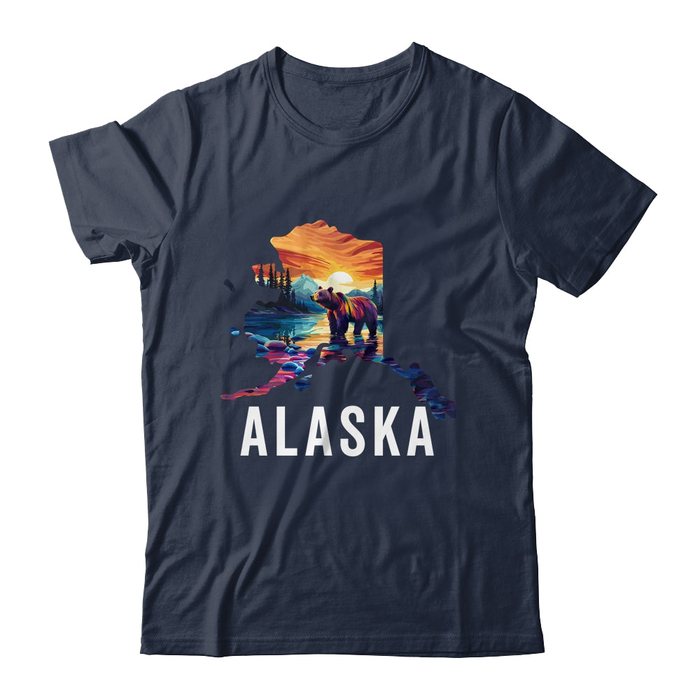 Alaskan Bear Animal Alaska Map Souvenirs Vacation Vintage Shirt & Hoodie | teecentury