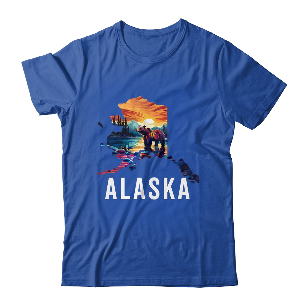 Alaskan Bear Animal Alaska Map Souvenirs Vacation Vintage Shirt & Hoodie | teecentury