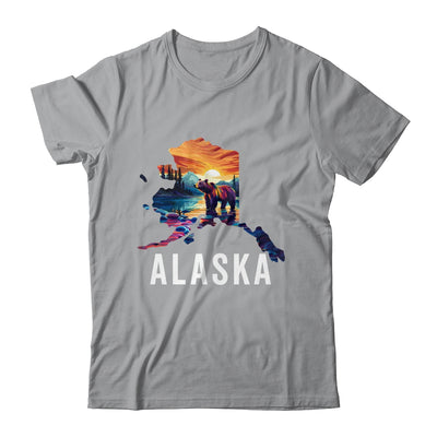 Alaskan Bear Animal Alaska Map Souvenirs Vacation Vintage Shirt & Hoodie | teecentury