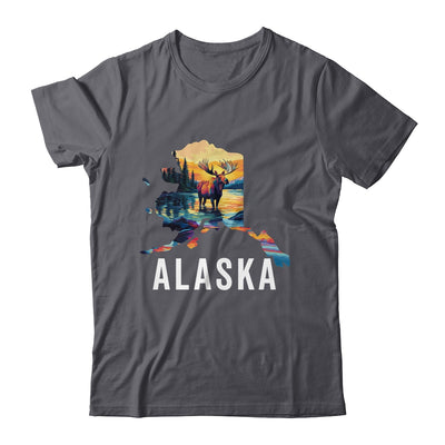 Alaskan Moose Animal Alaska Map Souvenirs Vacation Vintage Shirt & Hoodie | teecentury