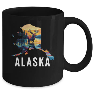 Alaskan Moose Animal Alaska Map Souvenirs Vacation Vintage Mug | teecentury