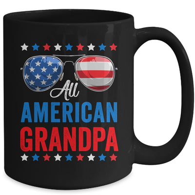 All American Grandpa 4th Of July Memorial Day Matching Mug | teecentury