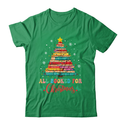 All Booked For Christmas Book Christmas Tree Lights Shirt & Sweatshirt | teecentury