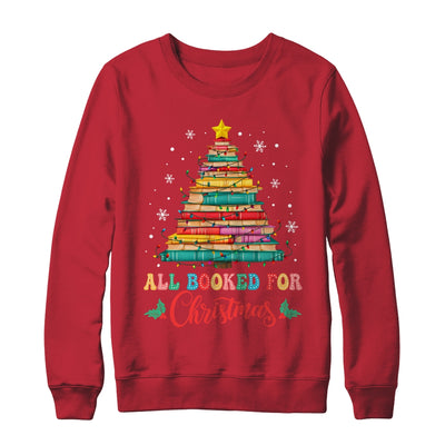 All Booked For Christmas Book Christmas Tree Lights Shirt & Sweatshirt | teecentury