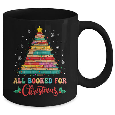 All Booked For Christmas Book Christmas Tree Lights Mug | teecentury