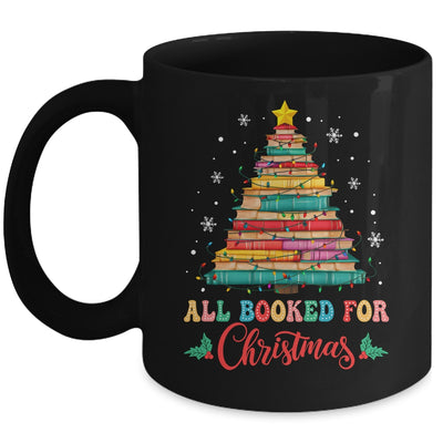 All Booked For Christmas Book Christmas Tree Lights Mug | teecentury