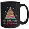 All Booked For Christmas Book Christmas Tree Lights Mug | teecentury
