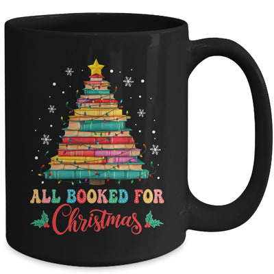 All Booked For Christmas Book Christmas Tree Lights Mug | teecentury