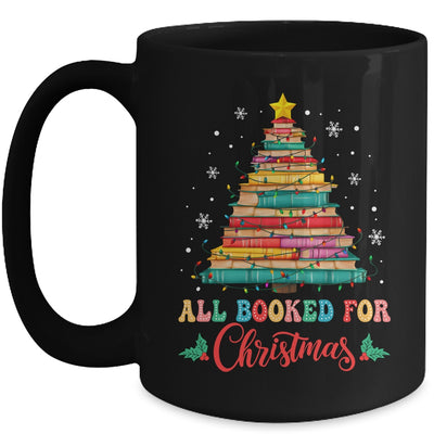 All Booked For Christmas Book Christmas Tree Lights Mug | teecentury