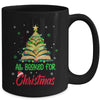 All Booked For Christmas Vintage Librarian Xmas Tree Lights Mug | teecentury