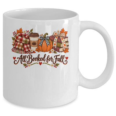 All Booked For Fall Book Lover Autumn Reading Pumpkin Coffee Mug | teecentury