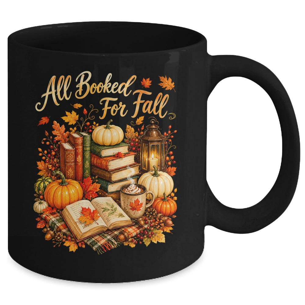 All Booked For Fall Books Coffee Cozy Autumn Reading Women Mug | teecentury