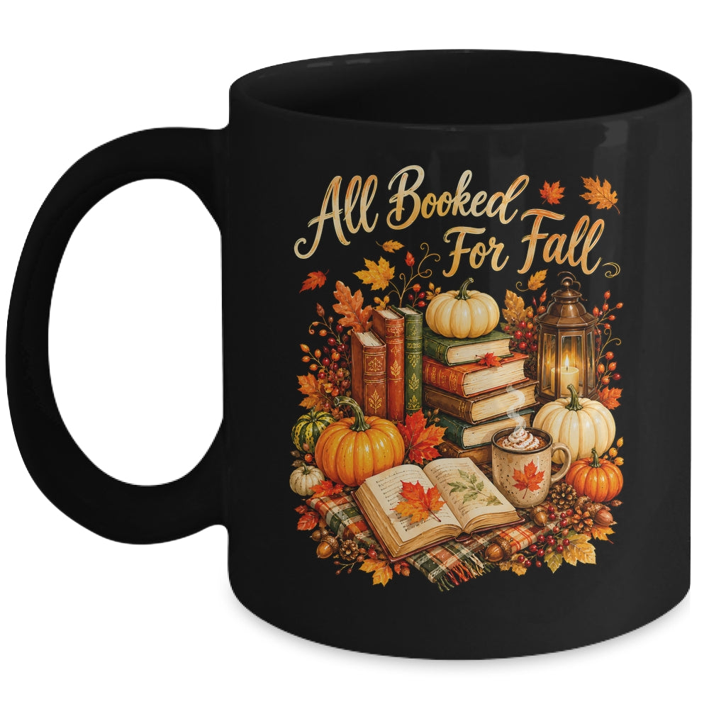 All Booked For Fall Books Coffee Cozy Autumn Reading Women Mug | teecentury