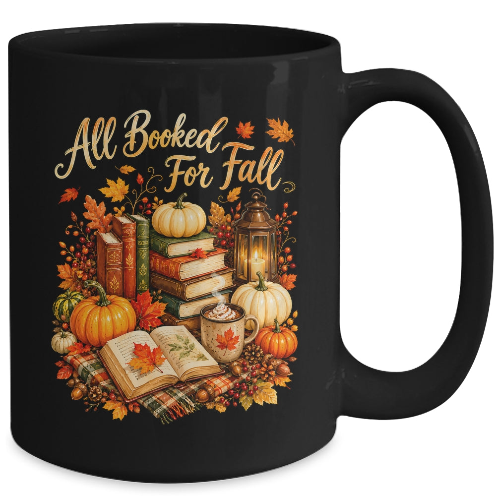All Booked For Fall Books Coffee Cozy Autumn Reading Women Mug | teecentury