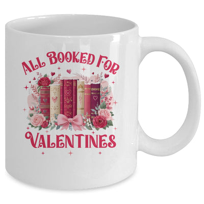 All Booked For Valentines Book Lover Floral Teacher Design Mug | teecentury