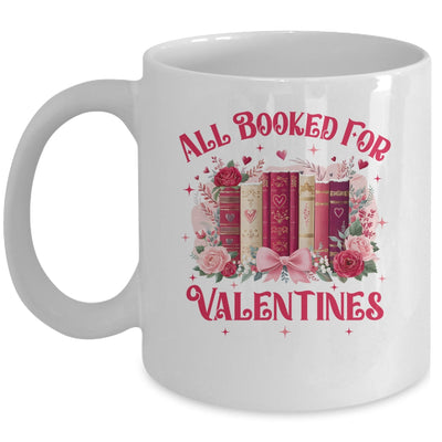 All Booked For Valentines Book Lover Floral Teacher Design Mug | teecentury