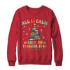 All Is Calm Said No Teacher Ever Funny Book Christmas Tree Shirt & Sweatshirt | teecentury