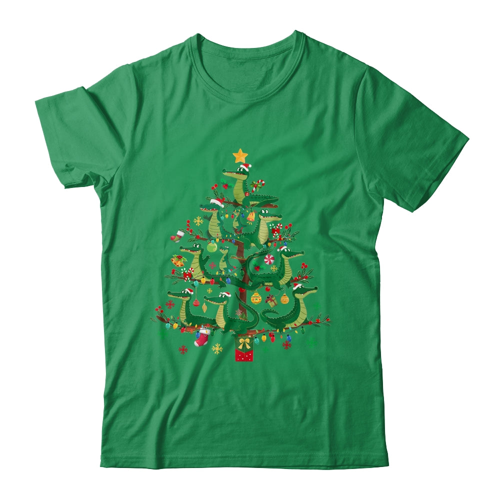 Alligator Lover Xmas Matching Santa Alligator Christmas Tree Shirt & Sweatshirt | teecentury
