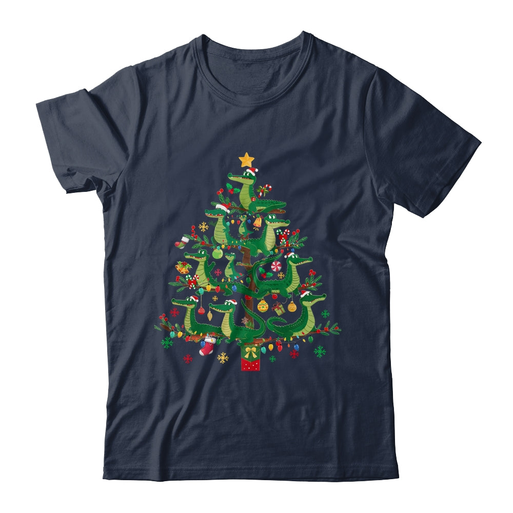 Alligator Lover Xmas Matching Santa Alligator Christmas Tree Shirt & Sweatshirt | teecentury