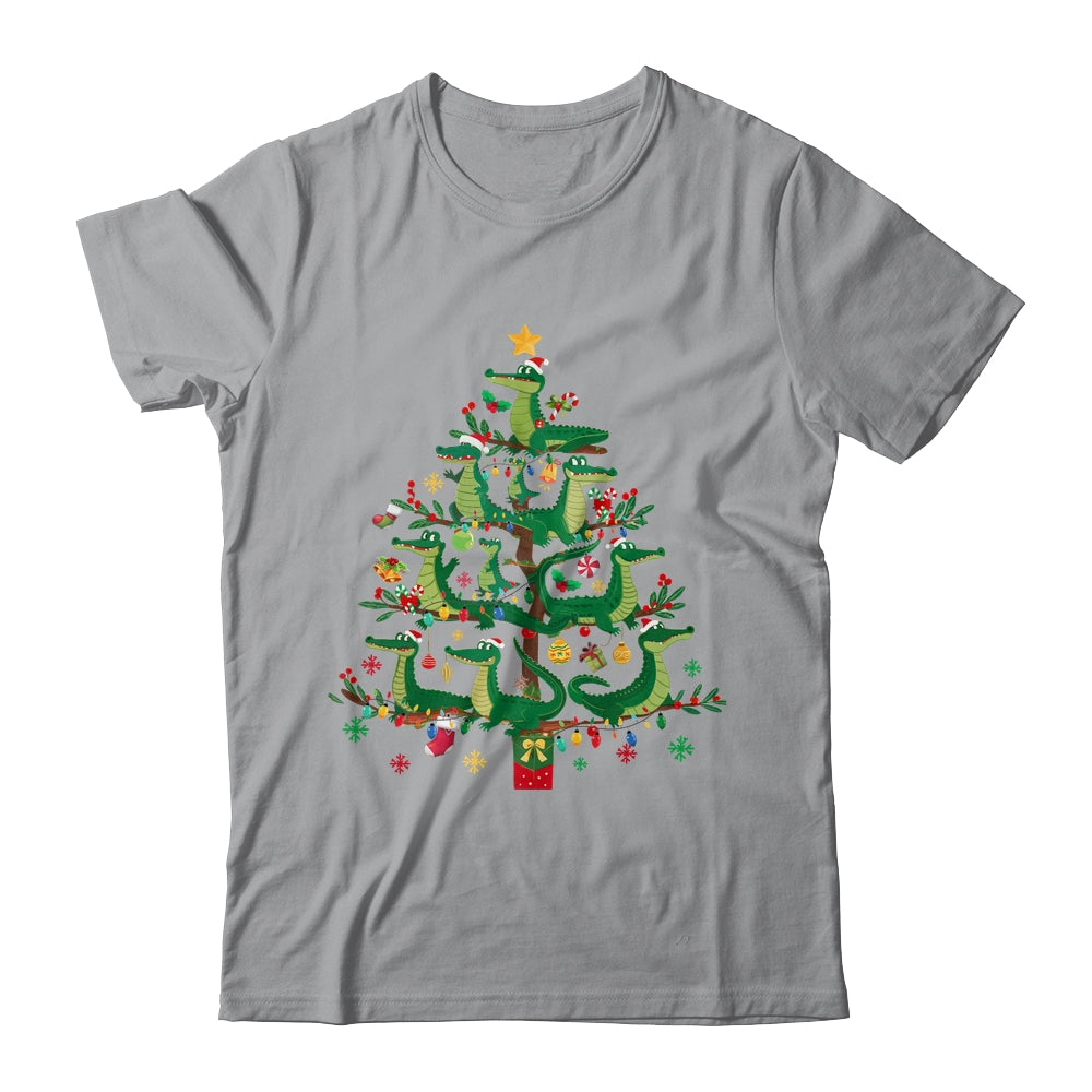 Alligator Lover Xmas Matching Santa Alligator Christmas Tree Shirt & Sweatshirt | teecentury