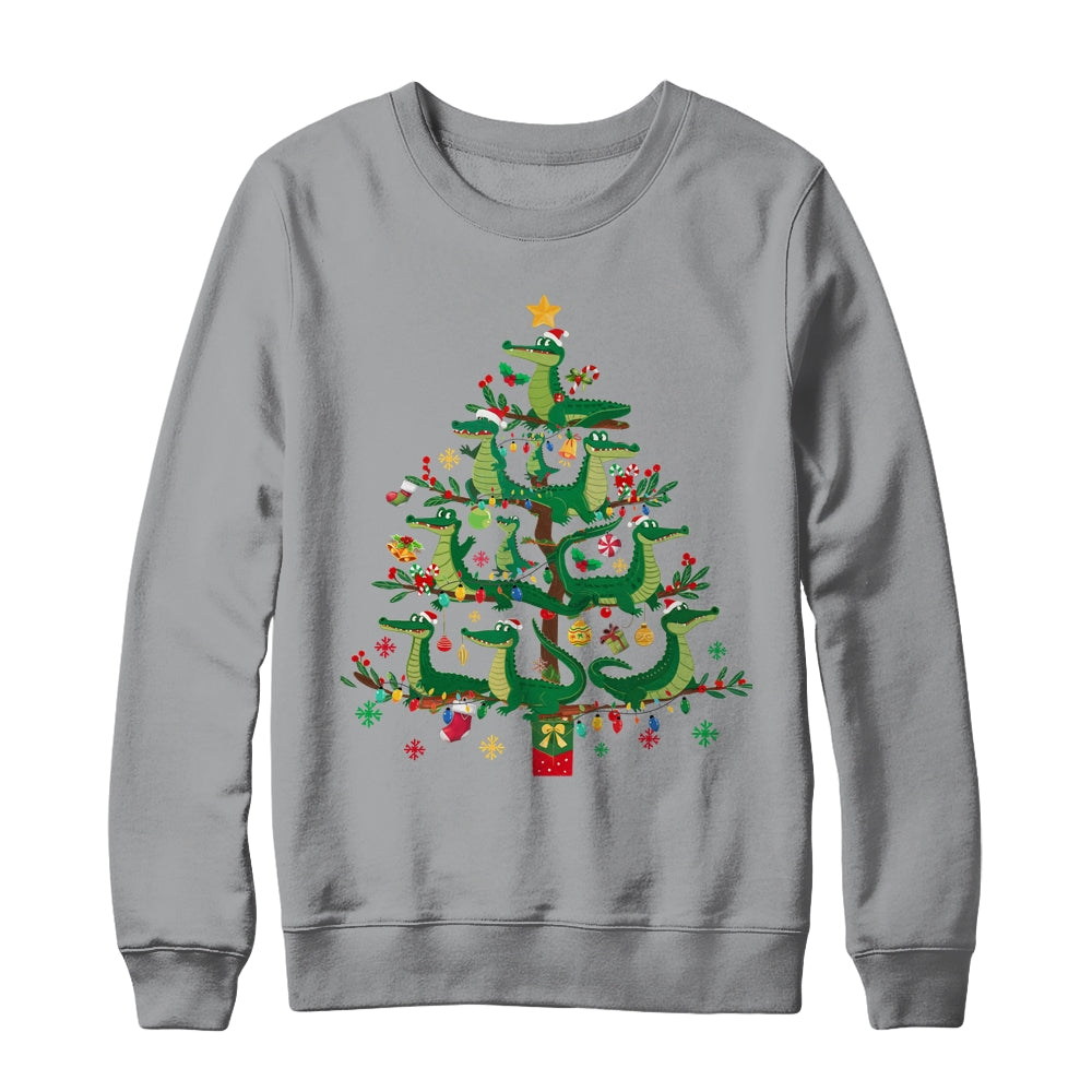 Alligator Lover Xmas Matching Santa Alligator Christmas Tree Shirt & Sweatshirt | teecentury