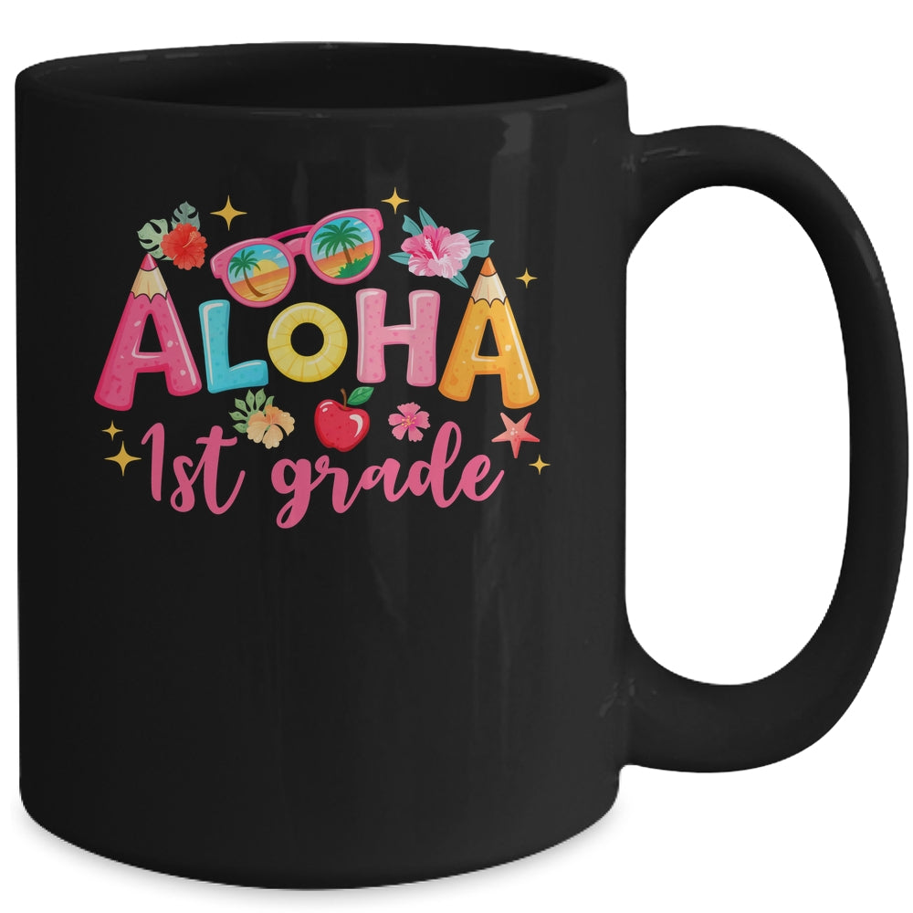 Aloha 1st Grade Summer Vacation Beach Teacher School Student Mug | teecentury