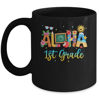 Aloha 1st Grade Teacher Life Summer Vacation School Beach Mug | teecentury