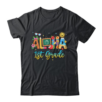Aloha 1st Grade Teacher Life Summer Vacation School Beach Shirt & Tank Top | teecentury