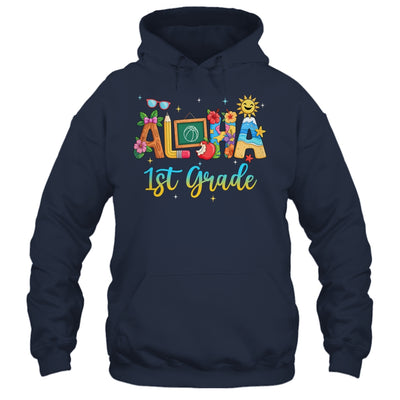 Aloha 1st Grade Teacher Life Summer Vacation School Beach Shirt & Tank Top | teecentury