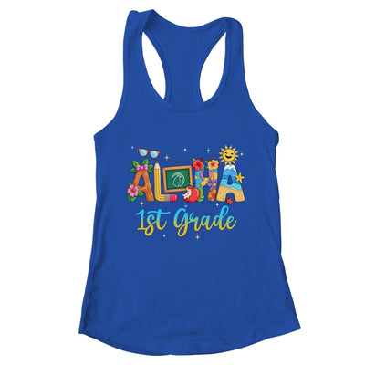 Aloha 1st Grade Teacher Life Summer Vacation School Beach Shirt & Tank Top | teecentury