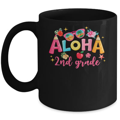 Aloha 2nd Grade Summer Vacation Beach Teacher School Student Mug | teecentury