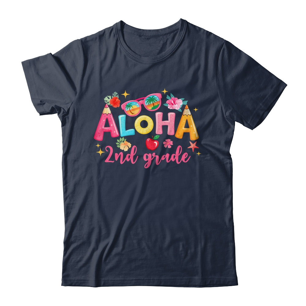 Aloha 2nd Grade Summer Vacation Beach Teacher School Student Shirt & Hoodie | teecentury