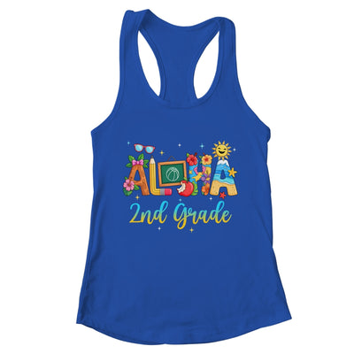 Aloha 2nd Grade Teacher Life Summer Vacation School Beach Shirt & Tank Top | teecentury