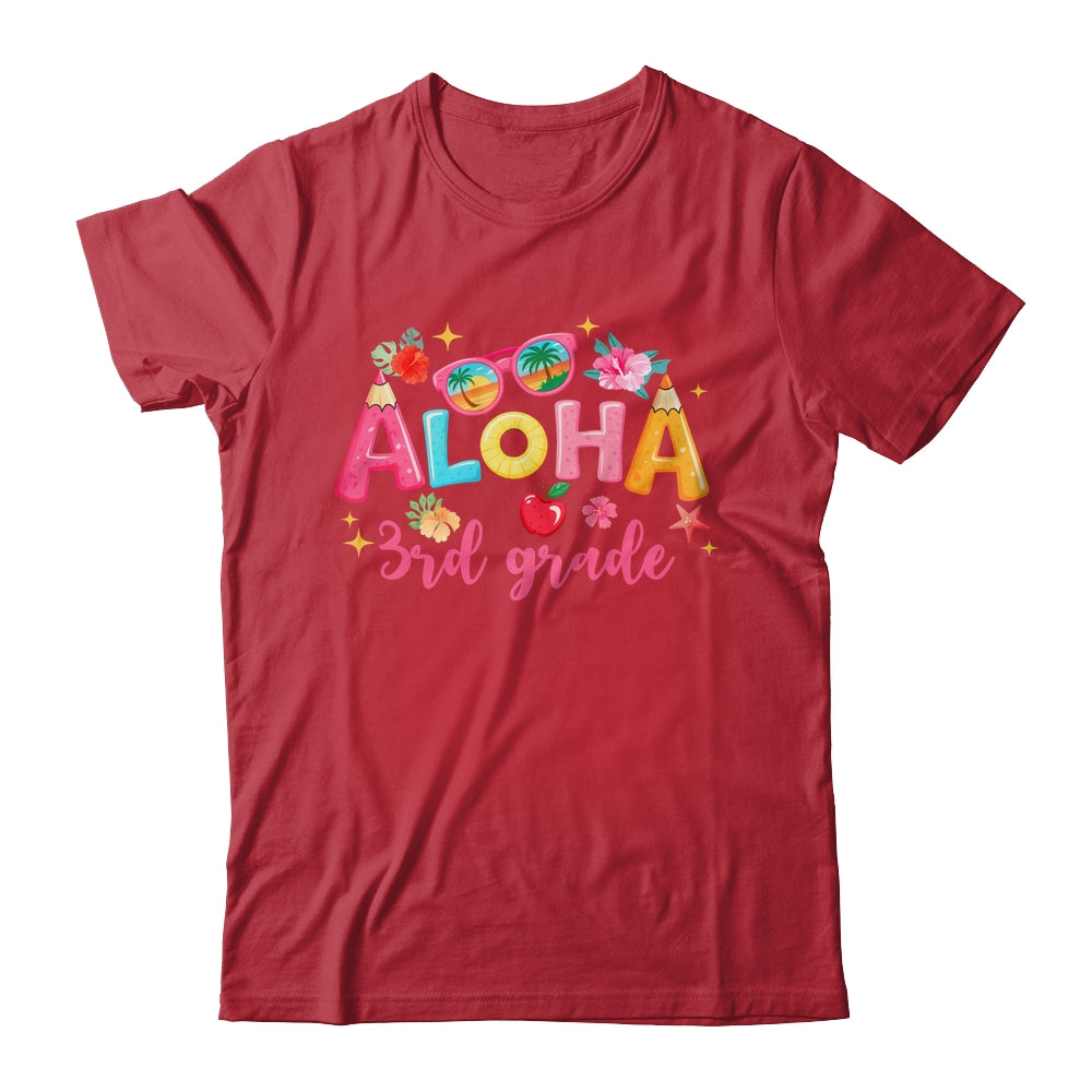 Aloha 3rd Grade Summer Vacation Beach Teacher School Student Shirt & Hoodie | teecentury