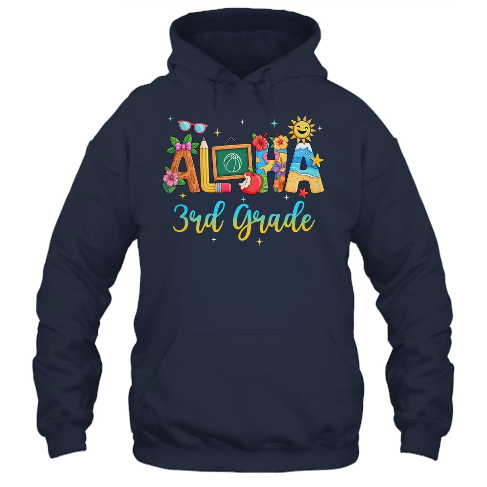 Aloha 3rd Grade Teacher Life Summer Vacation School Beach Shirt & Tank Top | teecentury