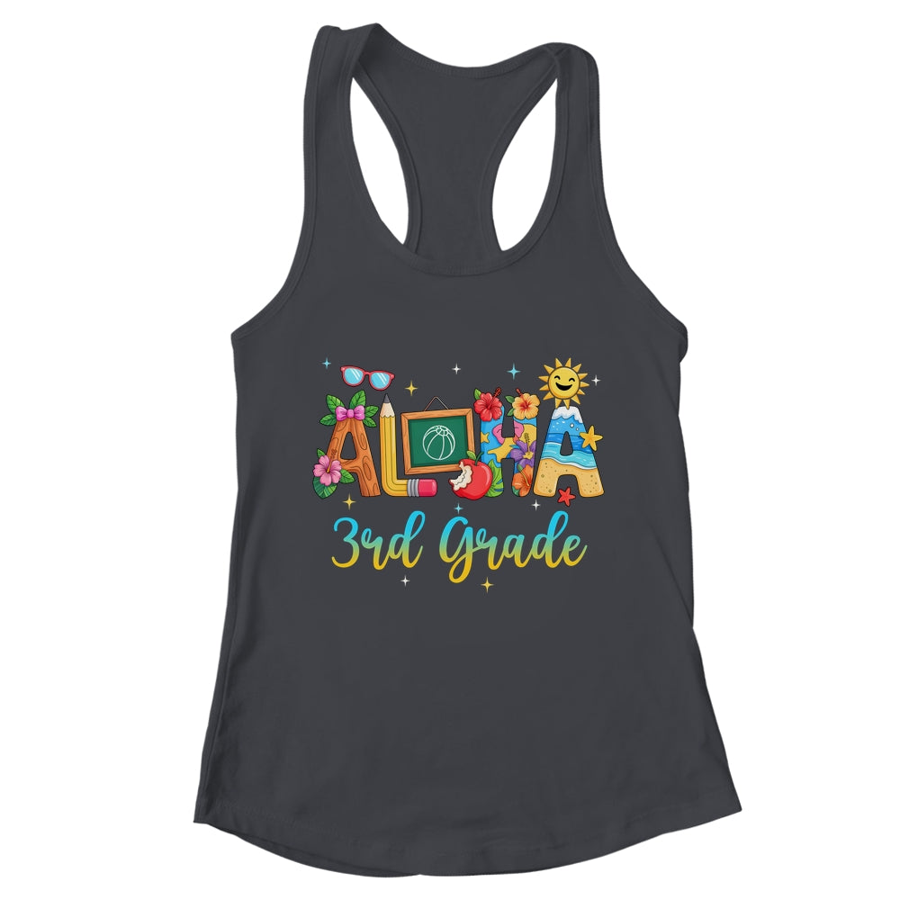Aloha 3rd Grade Teacher Life Summer Vacation School Beach Shirt & Tank Top | teecentury