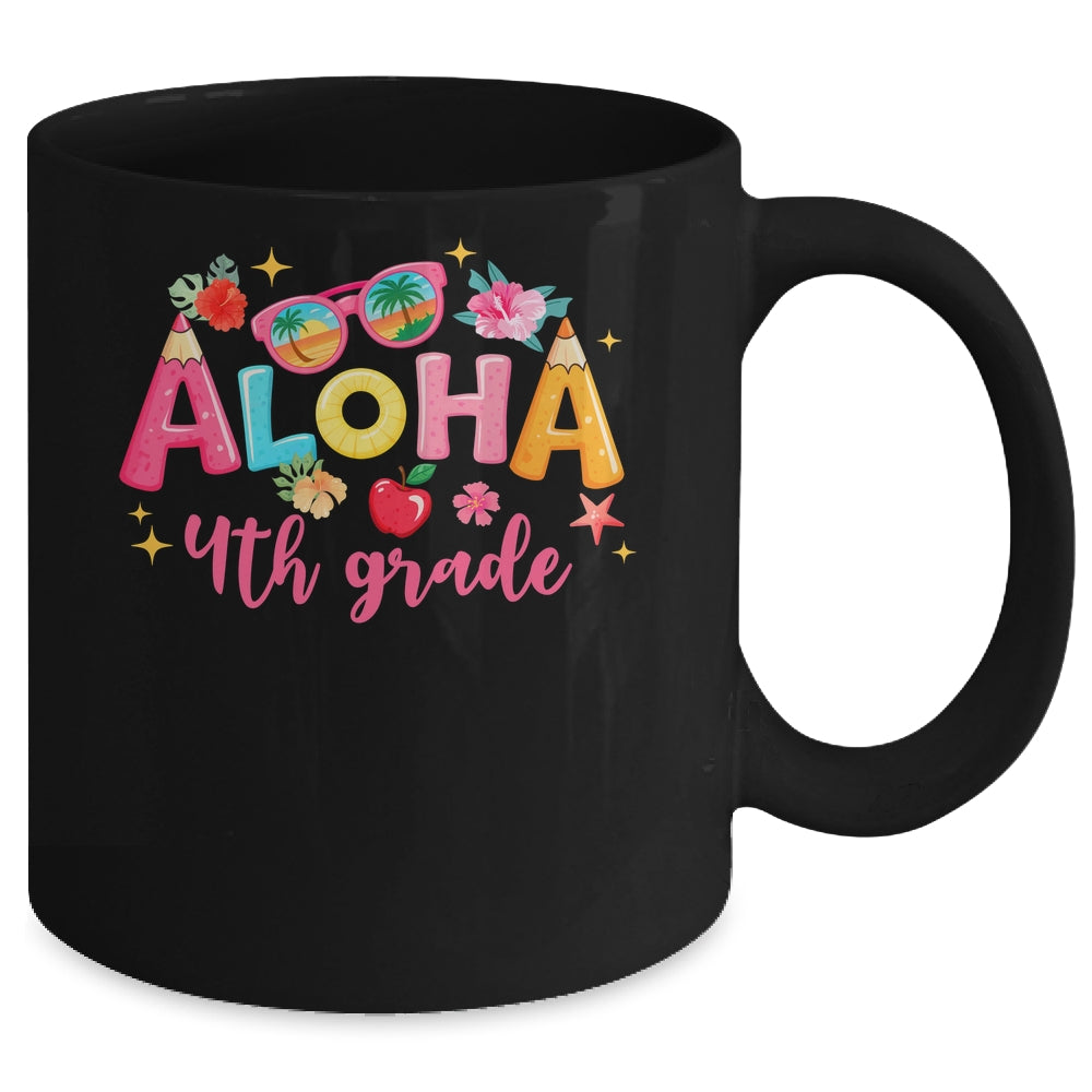 Aloha 4th Grade Summer Vacation Beach Teacher School Student Mug | teecentury