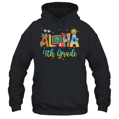 Aloha 4th Grade Teacher Life Summer Vacation School Beach Shirt & Tank Top | teecentury