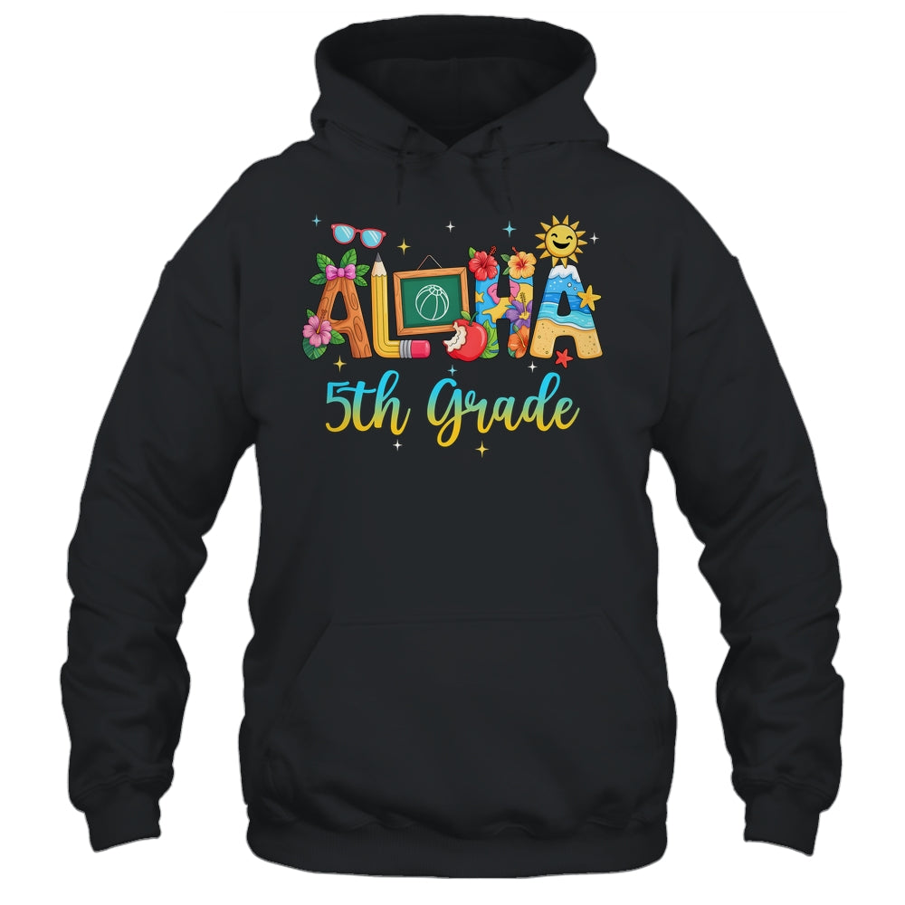Aloha 5th Grade Teacher Life Summer Vacation School Beach Shirt & Tank Top | teecentury