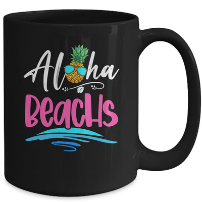 Aloha Beaches Hawaii Beach Summer Vacation Men Women Kids Mug | teecentury